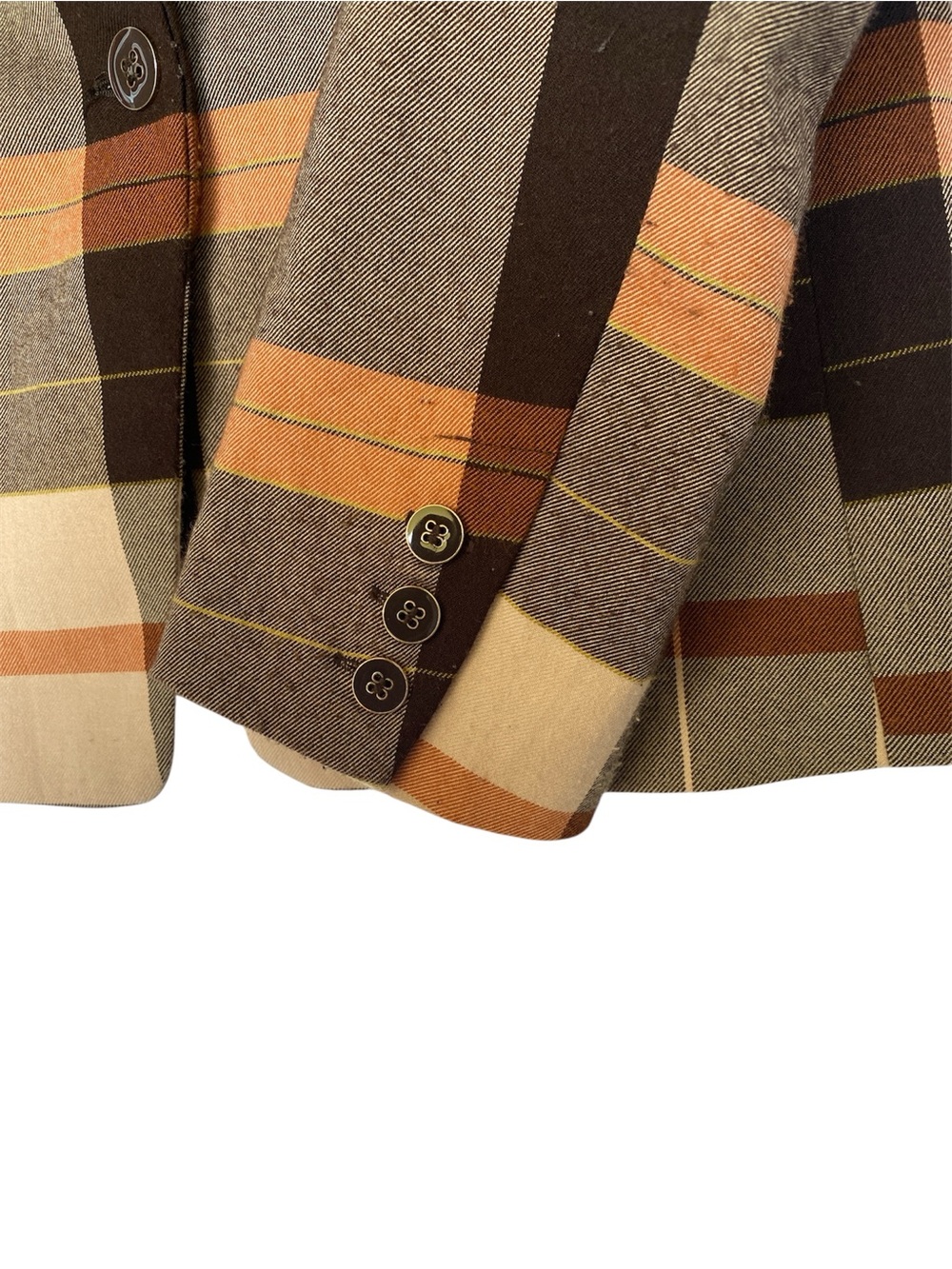 7th Avenue Design Studio New York & Co Plaid Lined Blazer Single-Breasted 12 - Picture 7 of 8